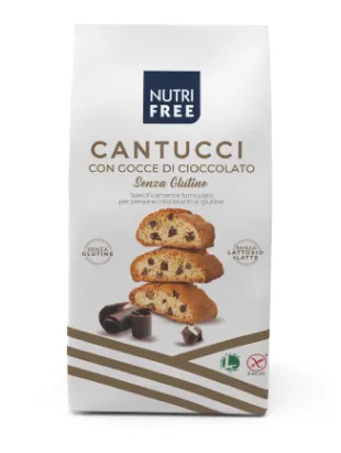 NutriFree Cantucci biscuiti cu ciocolata fara gluten x 240 grame