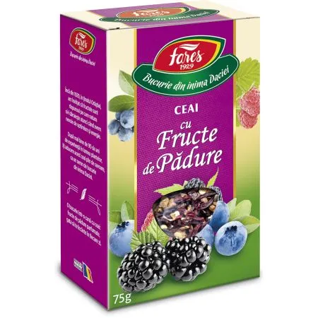 Ceai aromat cu fructe de padure, 75 g, Fares