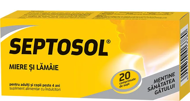 SEPTOSOL MIERE SI LAMAIE 20 COMPRIMATE DE SUPT