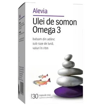 Ulei de somon si Omega 3, 30 capsule, Alevia