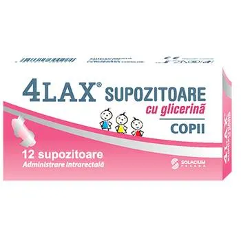 Supozitoare cu glicerina pentru copii 4Lax, 12 bucati, Labormed