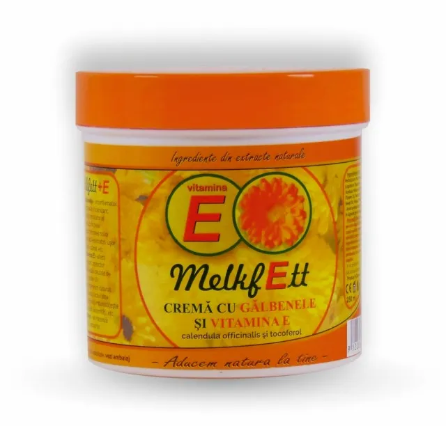 Crema cu galbenele si vitamina E Melkfett, 250 ml, Onedia