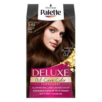 Vopsea de par permanenta Palette Deluxe Oil-Care Color 750/3-65 Ciocolatiu, 130ml, Schwarzkopf