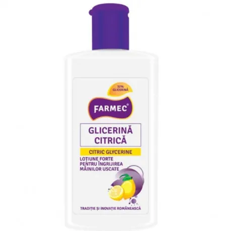 Farmec, Lotiune maini uscate cu glicerina si citrice, 150 ml