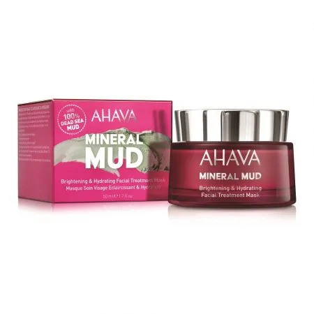 Masca pentru albirea si hidratarea tenului Mineral Mud 89215065, 50 ml, Ahava