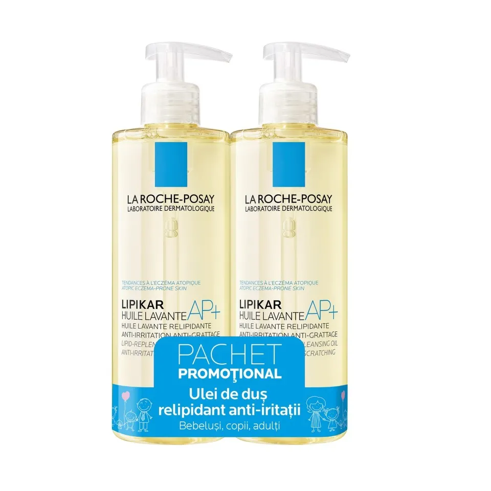 LA ROCHE POSAY LIPIKAR ULEI DE SPALARE AP+ X 400ML 1+1 70% REDUCERE AL DOILEA