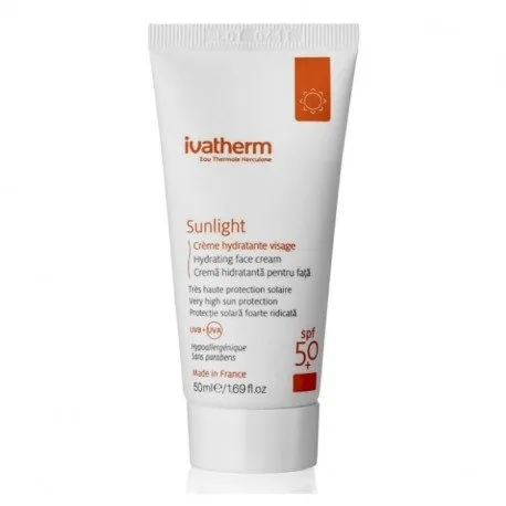 Ivatherm Sunlight crema hidratanta SPF 50+, 50ml