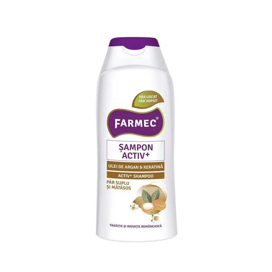 Sampon Activ+ cu ulei de argan si keratina, 200 ml, Farmec 554