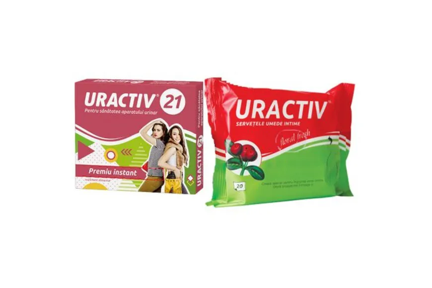 Uractiv 21 x 21 capsule + Servetele Umede CADOU