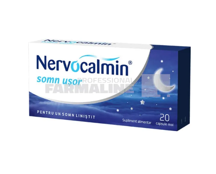Nervocalmin somn usor cu valeriana 20 capsule moi