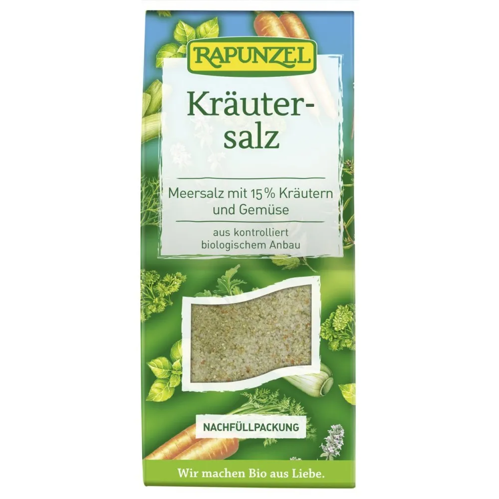 Sare cu 15% plante si legume eco, 125g, Rapunzel