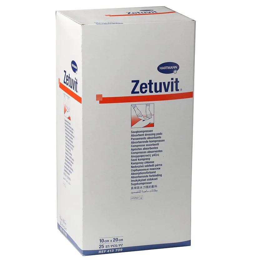 HARTMANN ZETUVIT COMPRESA STERILA 10X20CM X 25BUC