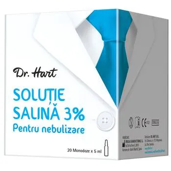 Dr.Hart Solutie salina 3%, 5ml x 20 monodoze
