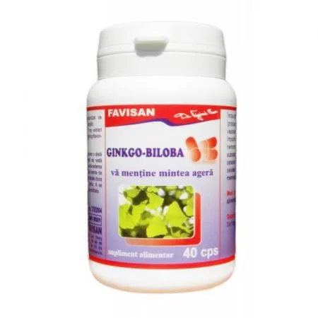 Ginkgo Biloba, 40 capsule, Favisan