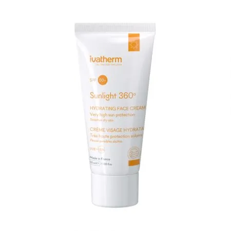 Crema hidratanta pentru fata cu protectie solara SPF 50+ Sunlight, 50 ml, Ivatherm