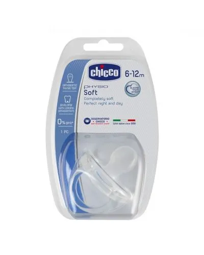 Chicco 0180901-PH Suzeta Silicon Monobloc F.Ortodontica Physio Soft 6-12L