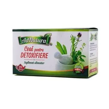 Ceai pentru detoxifiere, 20 plicuri, AdNatura