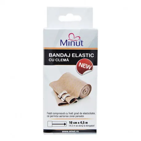 MINUT Bandaj elastic, 10 cm x 4.5 m