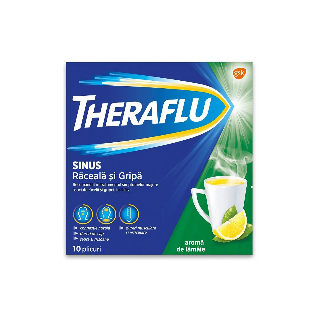 Theraflu Sinus Raceala si Gripa, 10 plicuri, GSK