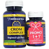 HERBAGETICA Crom Complex x 60cps + 10cps cadou