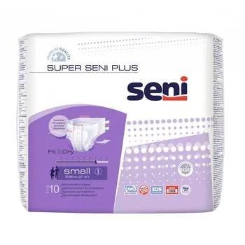 Scutece cu sistem inchis Super Plus Small, 10 bucati, Seni