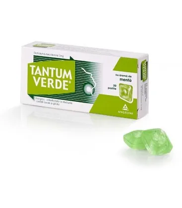 TANTUM VERDE CU AROMA DE MENTA 20 PASTILE