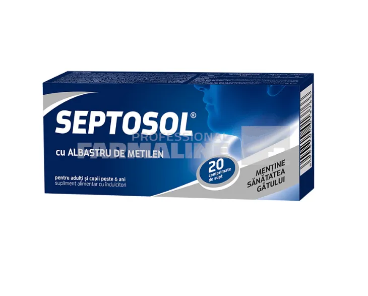 Septosol cu Albastru de metilen 20 comprimate de supt