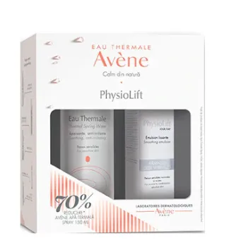 AVENE Physiolift emulsie de zi anti-aging 30ml+Apa termala spray 150ml