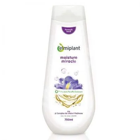 Gel de dus crema cu iris si uleiuri pretioase Moisture Miracle, 750 ml, Elmiplant