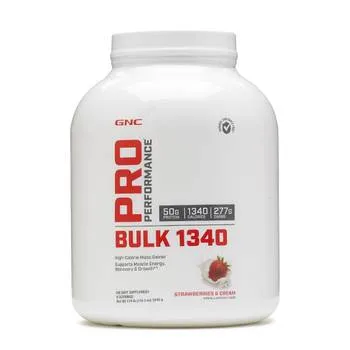 Proteina din zer cu aroma de capsuni Bulk1340, 3240g, GNC