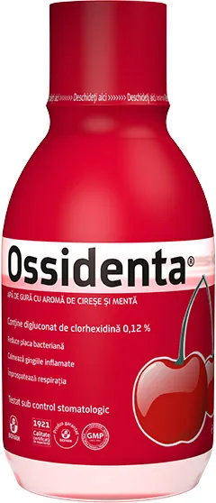 Apa de gura cirese si menta, 250ml, Ossidenta