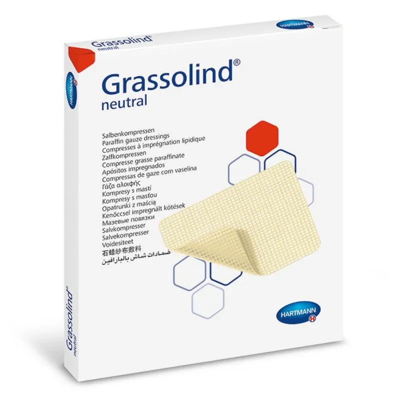 HARTMANN Grassolind Pansament cu unguent, 10cm x 10cm, 10 bucati