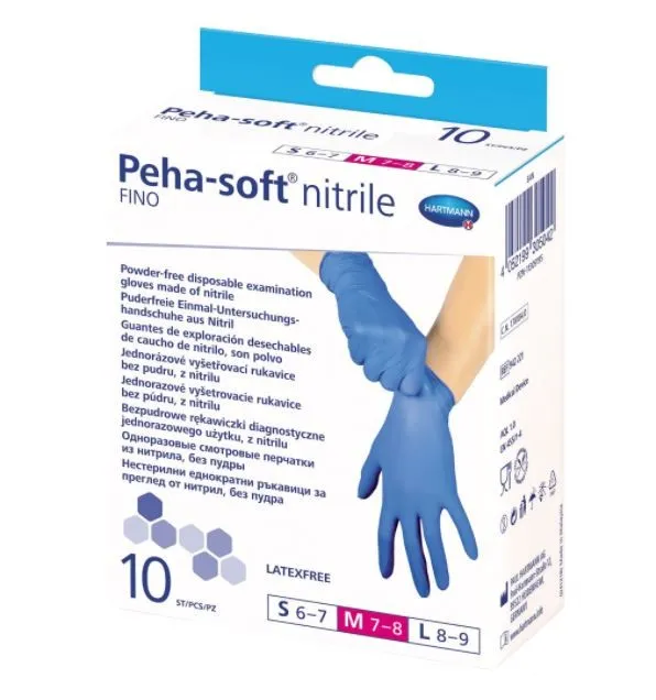 HARTMANN PEHA-SOFT MANUSI EXAMINARE NITRIL FINO NEPUDRATE MARIME M 10BUC