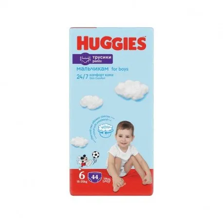 Huggies Nr.6 Pants Mega Boy 15-25kg, 44 bucati