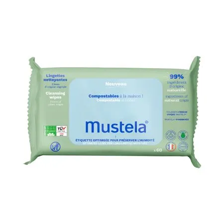 Servetele umede curatatoare, 60 bucati, Mustela