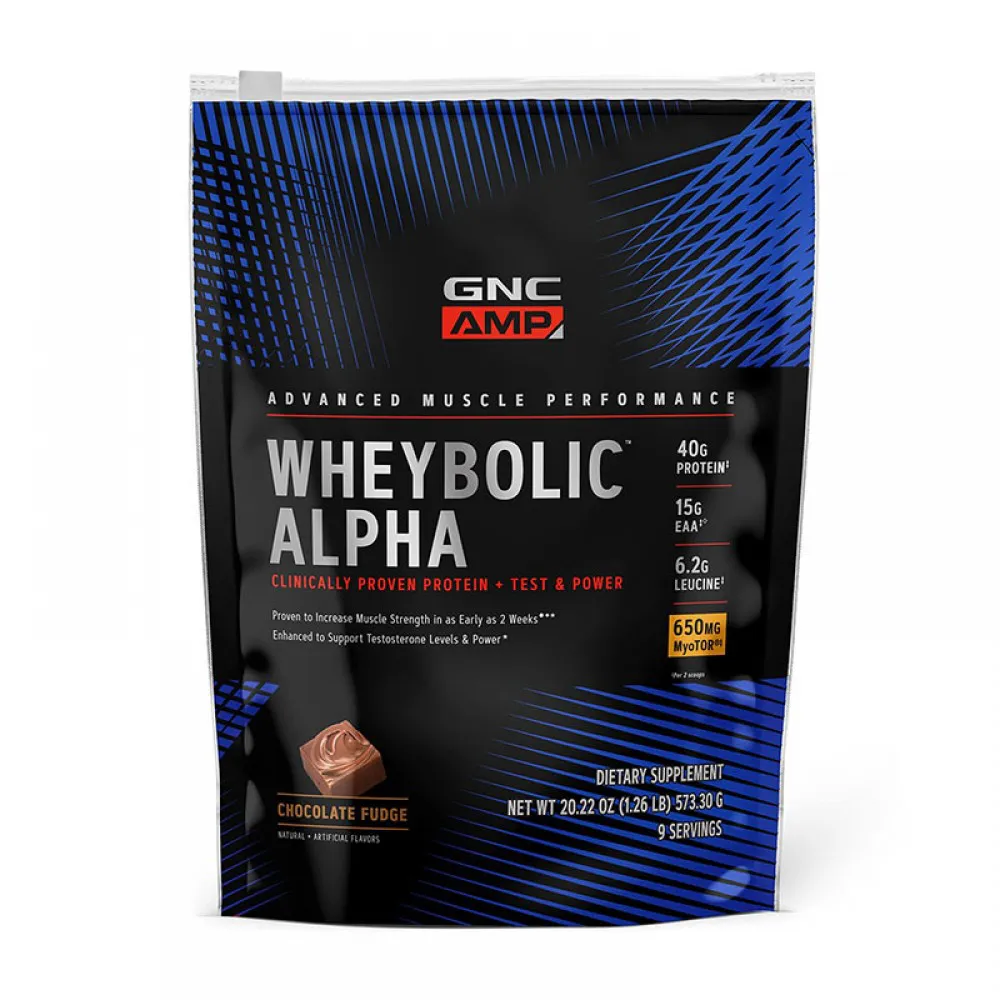 AMP Wheybolic Alpha Proteina cu aroma de ciocolata (616.5 grame), GNC