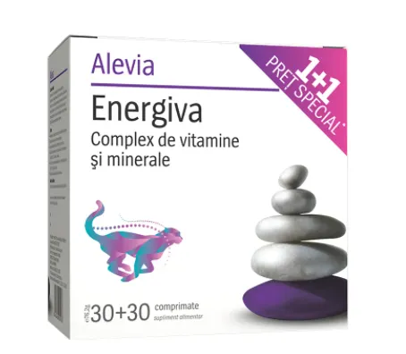 Energiva x 30cp + 30cp gratis Alevia