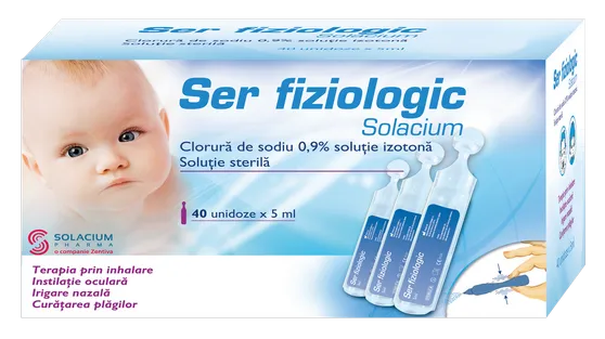 Ser fiziologic 5 ml x 40 fiole (Solacium)