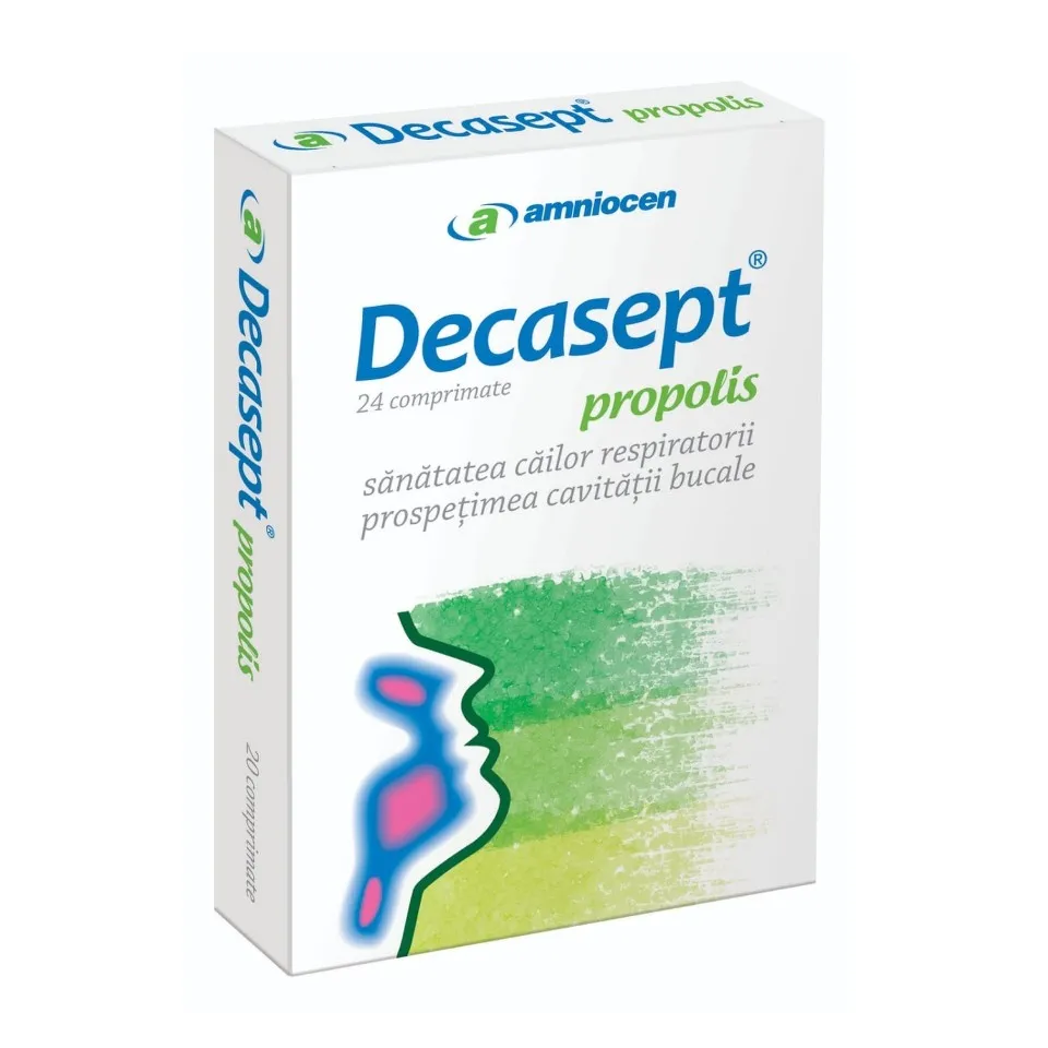 Decasept Propolis x 24 comprimate -Amniocen RO