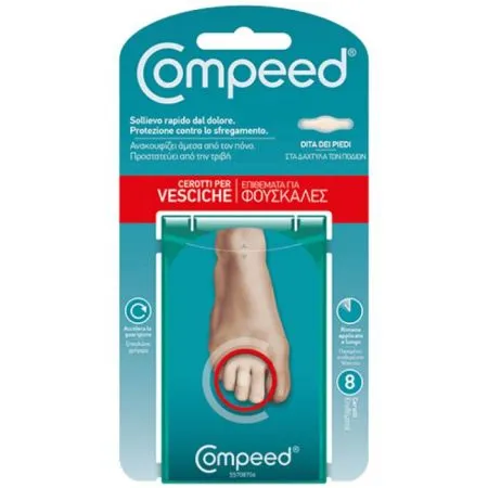 Plasturi interdigitali pentru basici Blister Toes, 8 bucati, Compeed