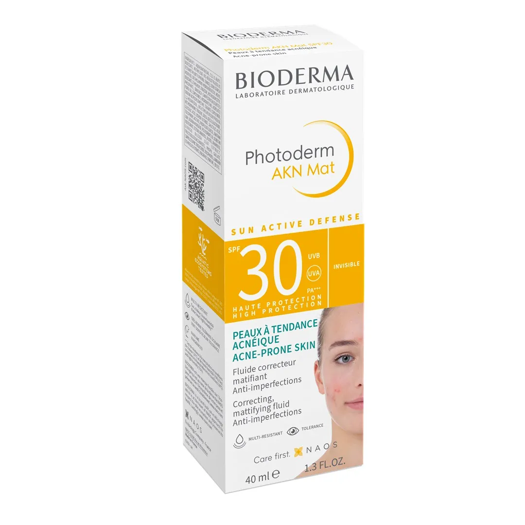 Fluid matifiant si corector Akn Mat SPF30 Photoderm, 40 ml, Bioderma