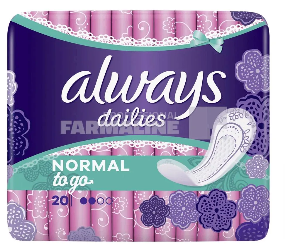 Always Dailies Singles To Go Normal 20 bucati