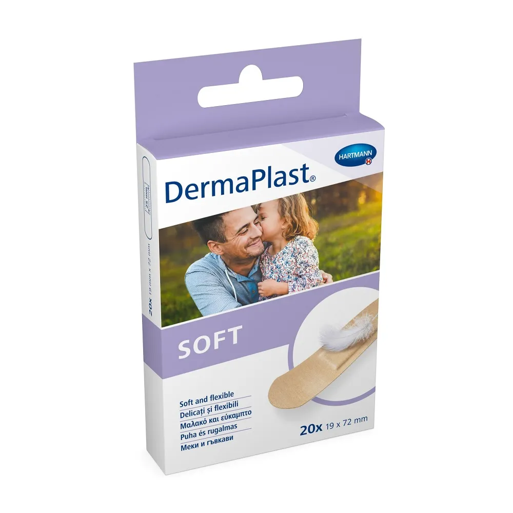 Dermaplast plasture Soft 19mmx72mm x 20 bucati