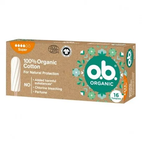 OB Organic super tampoane, 16 bucati