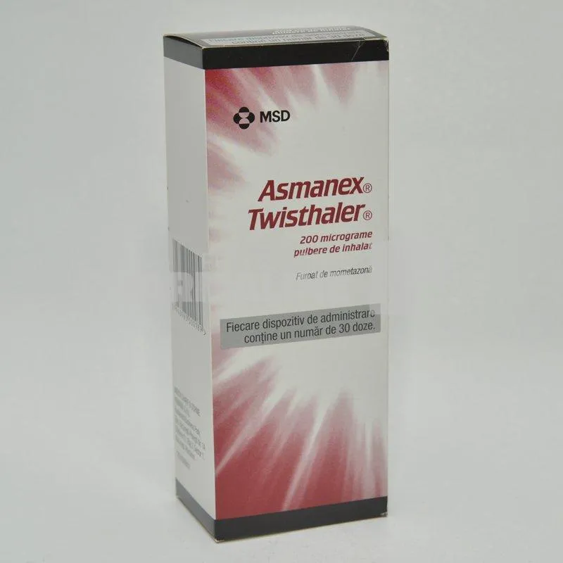 ASMANEX TWISTHALER 200 mcg x 1 PULB. INHAL. 200ÃƒÂg/doza MERCK SHARP & DOHME