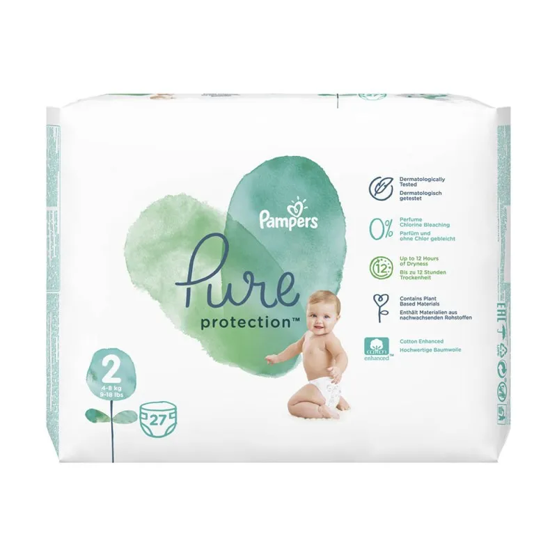 Pampers Pure nr. 2 (4-8kg) x 27 bucati