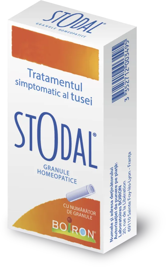 Stodal granule homeopatice, 2 tuburi x 4g granule, Boiron