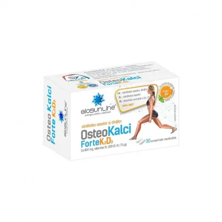 BioSunLine OsteoKalci Forte K2D3, 30 comprimate