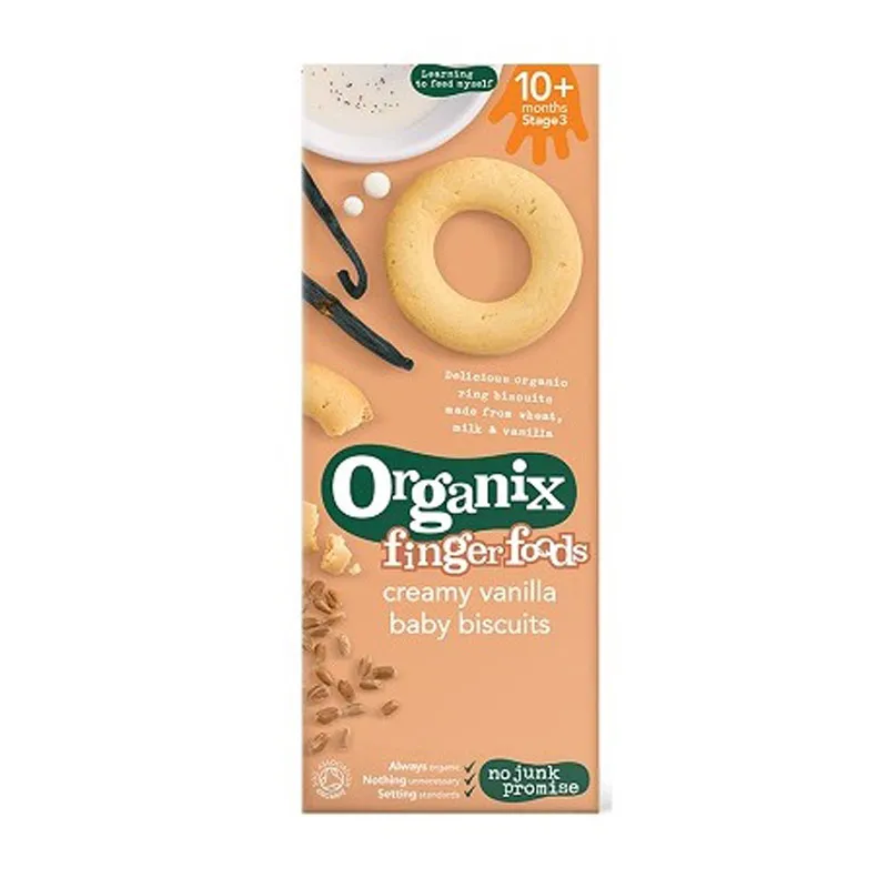 Organix Biscuiti Bio Bebelusi Lapte+Vanilie ( +10 luni ) 54g