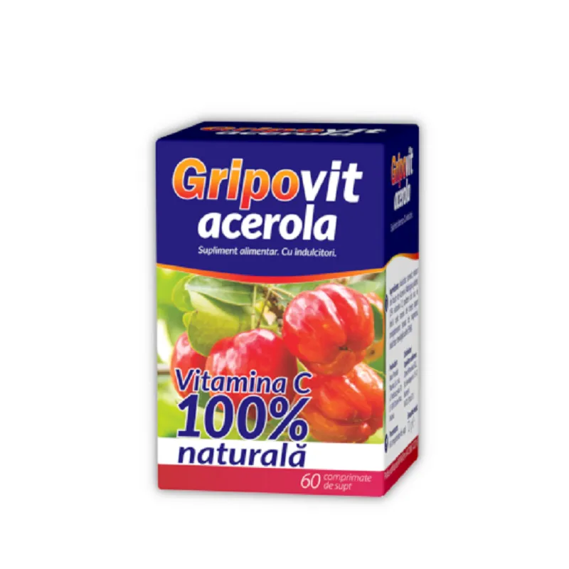 GRIPOVIT ACEROLA X 60 COMPRIMATE ZDROVIT